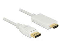 DeLOCK 83819 adapter kablowy 3 m DisplayPort HDMI Biały