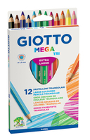 Giotto Mega-Tri crayon de couleur 12 pièce(s) Multicolore