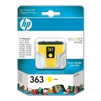 HP 363 Yellow Ink Cartridge with Vivera Ink Druckerpatrone Original Gelb