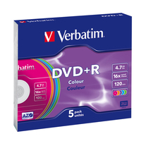 Verbatim DVD+R Colour 4,7 GB