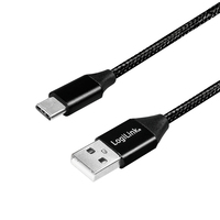 LogiLink CU0139 USB Kabel 0,3 m USB 2.0 USB A USB C Schwarz