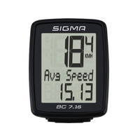 Sigma BC 7.16 Vezeték nélküli kerékpáros sebességmérő Fekete