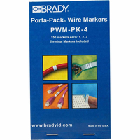 Brady PWM-PK-4 kábeljelölő Fekete, Fehér Vinil