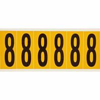 Brady 1550-8 self-adhesive label Rectangle Permanent Black, Yellow 6 pc(s)