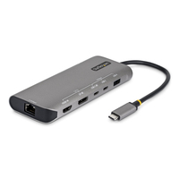 StarTech.com USB4 Multiport Adapter, Driverless Dual 4K voor macOS en Windows, 140W Power Delivery Charging, 3-Port 10Gbps Hub, 2.5GbE, Mini Dock
