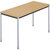 Tables rectangulaires, tube carré chromé