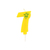 Zahlenkerze, Mini 6,8 cm gelb "7" von PAPSTAR Zahlenkerze "7", Höhe: 6,8 cm,