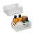 Relaxdays Klappbox im 2er Set, kleiner Aufbewahrungskorb, falt- & stapelbar, HBT: 10x25x26,5 cm, Kunststoff, Farbwahl