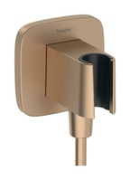 HANSGROHE 26887140 HG Wandanschluss FixFit Q mit Brausehalter brushed bronze