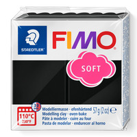 FIMO® soft 8020 Ofenhärtende Modelliermasse, Normalblock schwarz