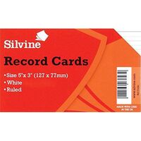 ValueX Record Cards Ruled 127x76mm White (Pack 100)