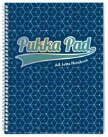 Pukka Pad Glee Jotta A4 Wirebound Card Cover Notebook Ruled 200 Pages Da(Pack 3)