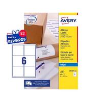 Avery Inkjet Address Label 99x93mm 6 Per A4 Sheet White (Pack 600 Labels)