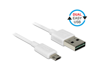Kabel EASY USB 2.0, Stecker A an Micro Stecker B, weiß, 0,2m, Delock® [84805]