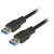 USB3.0 Anschlusskabel A-A St-St 5,0m schwarz, Premium
