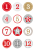HERMA 15254 Stickers DECOR adventkalender stickers 1-24, rood Ø 2 cm Bild 2