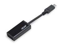 USB TYPE C TO VGA ADAPTER NP.CAB1A.011, USB Type C, NP.CAB1A.011, USB Type C, VGA, Male/Female, Black USB-Grafikadapter