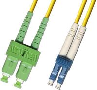 SC/APC-LC/UPC 15m OS2 Singlemode Duplex LSZH Yellow SC UPC Kabel