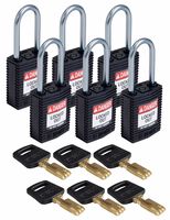 SafeKey Compact Nylon Lockout , Padlocks with Alumium Shackle ,