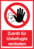 Kombischild - Zutritt für Unbefugte verboten, Rot/Schwarz, 29.7 x 21 cm, Weiß