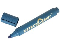 Detectamet Permanente Marker, Detecteerbaar, Ronde Punt, 2 mm, Blauw (pak 10 stuks)