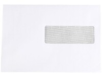 Staples Zakelijke envelop, 156 x 220 mm, met venster, zelfklevend, papier, wit (pak 100 stuks)