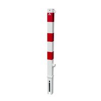 Barrier post, 70 x 70 mm, white / red