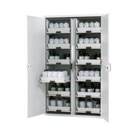 Full height safety cupboard for acids and alkalis