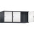 Altillo CLASSIC, 3 compartimentos, anchura de compartimento 400 mm, gris negruzco / blanco tráfico.