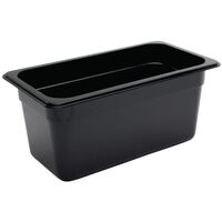 Vogue 1/3 Gastronorm Container Made of Polycarbonate in Black - 5.1L