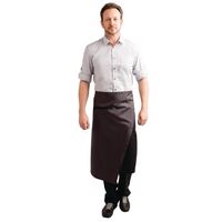 Bragard Tahirou Apron in Charcoal 65% Polyester / 35% Cotton with Hand Pocket