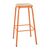 Bolero Cantina High Stools in Orange with Wooden Seat Pad - Pack of 4
