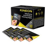 KINEON Boîte de 60 lingettes nettoyantes pour téléphone (50 lingettes + 10 lingettes gratuites)