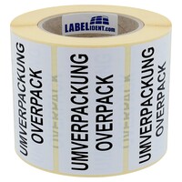 Verpackungsetiketten Umverpackung - 100 x 50 mm - 1.000 Gefahrgutetiketten auf 1 Rolle(n), Papier permanent