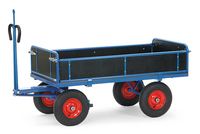fetra® Handpritschenwagen, Ladefläche 1200 x 800 mm, 4 Bordwände 250/325 mm, Zugöse, Lufträder