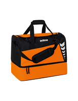 SIX WINGS Sporttasche mit Bodenfach S orange/schwarz
