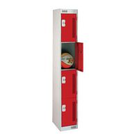 Perforated lockers - 4 door - 1800 x 300 x 300