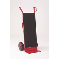 3-in-1 Sack truck with deck - on pnuematic tyred wheels