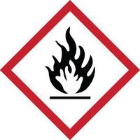 COSHH GHS flammable symbol label