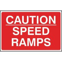 Caution speed ramps sign