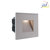 Abdeckung ECKIG / STUFE für LED Wandeinbauleuchte LIGHT BASE II COB OUTDOOR, 10 x 10cm, Abstrahlwinkel 70°, Silbergrau