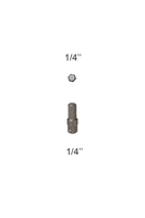 Adapter für Drehmomentprüfgerät, 6.3mm (1/4") M auf 6,3mm (1/4") M, L=25mm