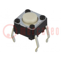 Microswitch TACT; SPST-NO; Pos: 2; 0.05A/24VDC; THT; none; 0.98N