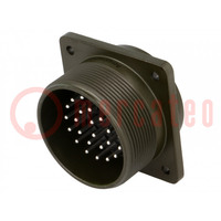 Connector: circular; socket; PIN: 26; male; soldering; MS/DS; 13A