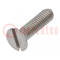 Screw; M2.5x10; 0.45; Head: countersunk; slotted; 0,6mm; DIN 963A
