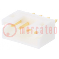 Socket; wire-board; male; PH; 2mm; PIN: 4; THT; 100V; 2A; gold-plated