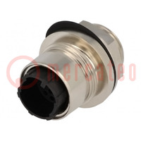 Connector: rond; contact; mannelijk; PIN: 16; contactloos; 3A; 60V