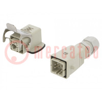 Connector: HDC; male + female; plug + socket,complete set; HA
