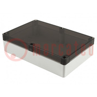 Enclosure: multipurpose; X: 160mm; Y: 240mm; Z: 60mm; 1554; grey; IP68