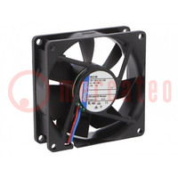 Ventilátor: DC; axiális; 12VDC; 80x80x25mm; 69m3/h; 32dBA